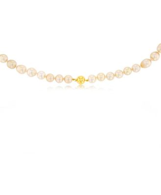 Golden South Sea 10mm Pearl Strand with 9ct Yellow Gold Clasp