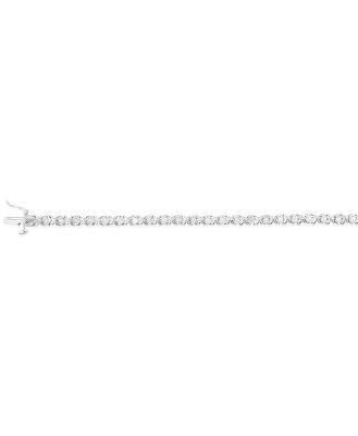 Sterling Silver 0.95 Carat Diamond 19cm Bracelet with 34 Round Diamonds