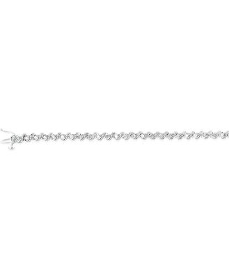 Sterling Silver 0.95 Carat Diamond 19cm Bracelet