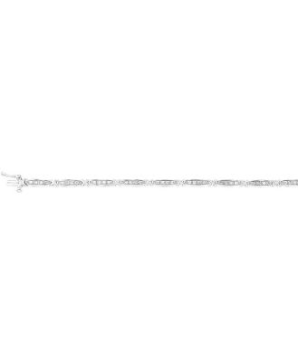 Sterling Silver & 0.95 Carat Diamond Fancy Bracelet