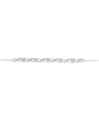 Sterling Silver 1/10 Carat Diamond Infinity Slider Bracelet