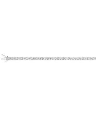 Sterling Silver 1/5 Carat Diamond 18cm Bracelet