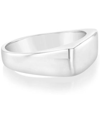 Sterling Silver Plain Signet Ring, T