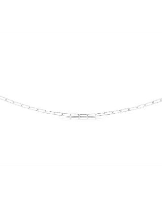 Sterling Silver Textured Paperclip 60 Gauge 60cm Chain