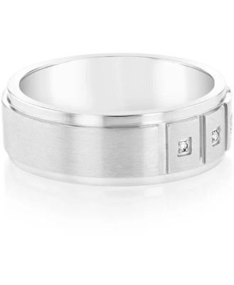 Forte stainless Steel Matt Finish 8mm Wide Ring, T