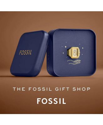 Fossil Raquel Stainless Steel Gold Plated Two Hand Watch Ring