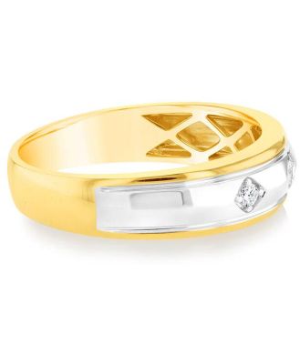 Luminesce Lab Grown 1/10 Carat Ring in 9ct Yellow & White Gold, T