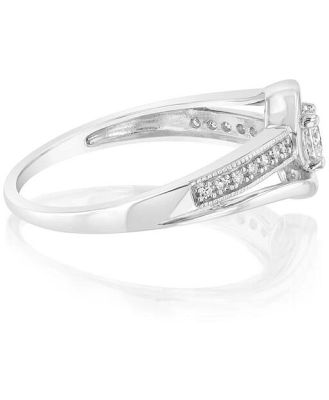 Luminesce Lab Grown 1/4 Carat Natural Wrap Around Ring in Sterling Silver, M