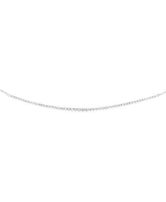 Luminesce Lab Grown 1 Carat Diamond Cable Chain Necklace in 9ct White Gold