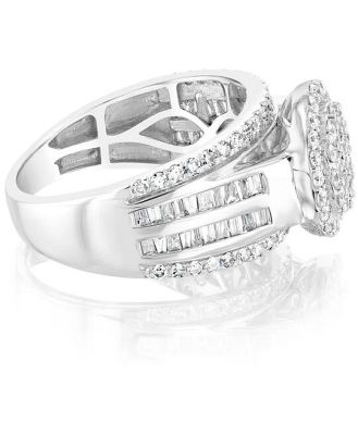 Luminesce Lab Grown 10ct White Gold Ring in 1 Carat Diamond, M