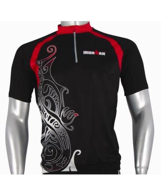 Ironman Short Sleeve Unisex Cycle Jersey - Black/Red
