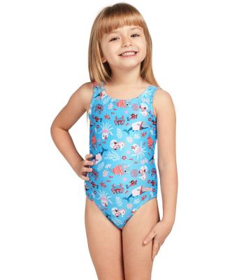 Zoggs Scoopback Kids Girls One Piece Swimsuit
