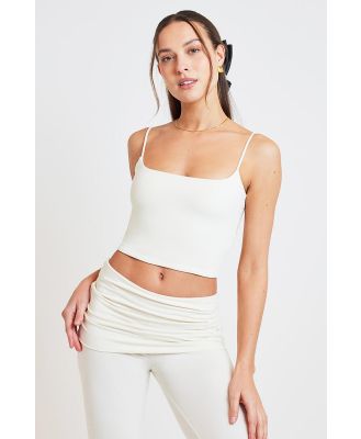 Stylerunner Plie Cropped Tank Marshmallow