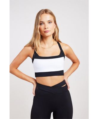 108 Sportif Kaia Square Neck Crop White/Black