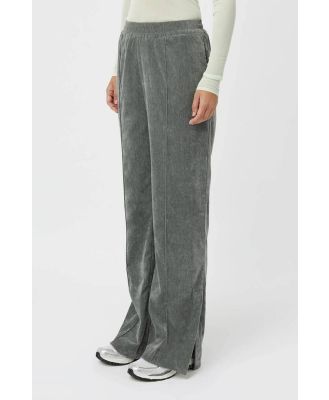 C&M Camilla And Marc Aneta Velour Track Pant Dark Grey