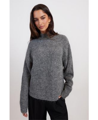 Ena Pelly Nicola Mohair Knit Charcoal
