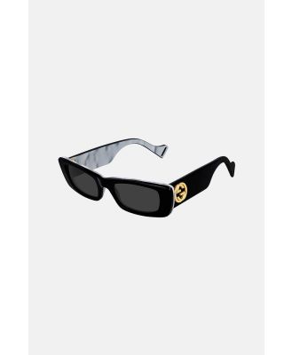 Gucci Narrow Rectangular Frame Sunglasses Black