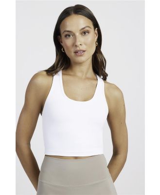 Leelo Active Racer Back Crop White