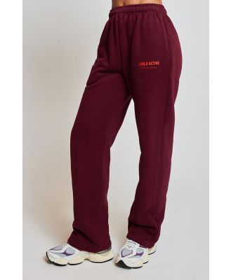 Leelo Active The Pilates Collection Sweat Pant Cherry Cola