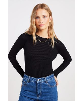Nude Lucy Classic Long Sleeve Knit Black
