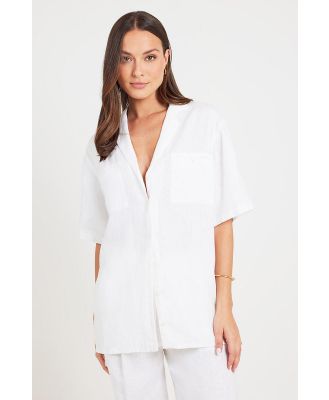 Nude Lucy Erin Linen Shirt White