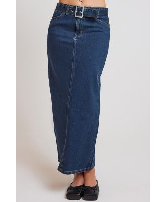 Ode Blake Denim Skirt Indigo Denim Wash