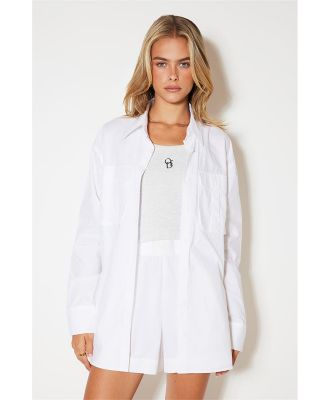 Ode Cass Pocket Shirt Bright White