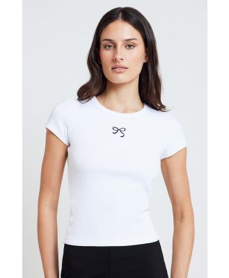 Ode Codi Bow Tee Bright White