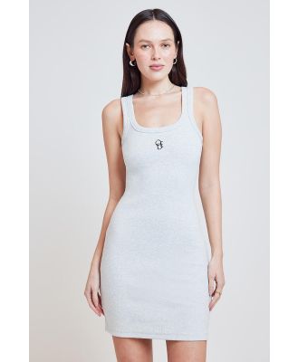 Ode Codi Scoop Tank Dress Light Grey Marle