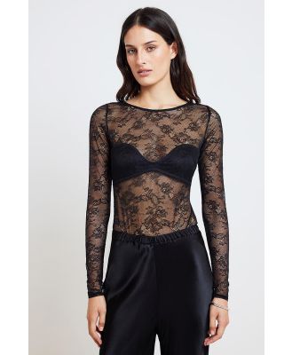 Ode Harlow Lace Bodysuit Onyx