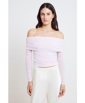 Ode June Off Shoulder Mesh Top Ballerina