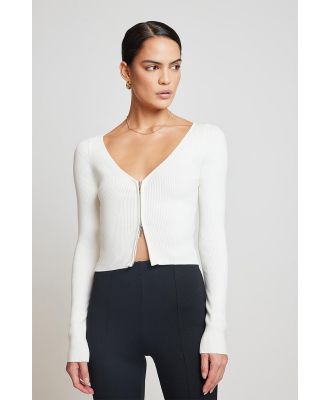 Ode Mel V-Neck Knit Chalk