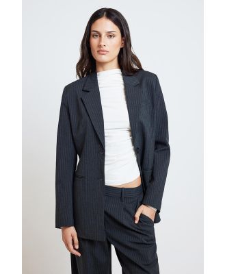 Ode Parker Hourglass Blazer Graphite Pinstripe