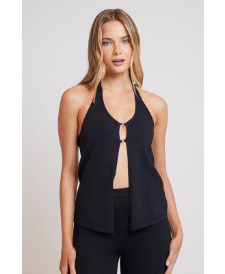 Ode Ricky Knit Halter Onyx