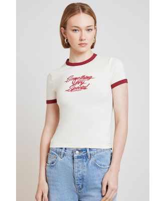 Something Very Special Romance Baby Tee White