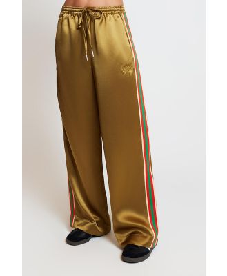 Something Very Special Satin Stripe Vaycay Pant Gold