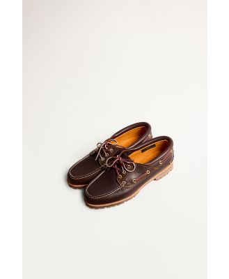 Timberland Noreen 3-Eye Lug Boat Shoe Medium Brown Full-Grain