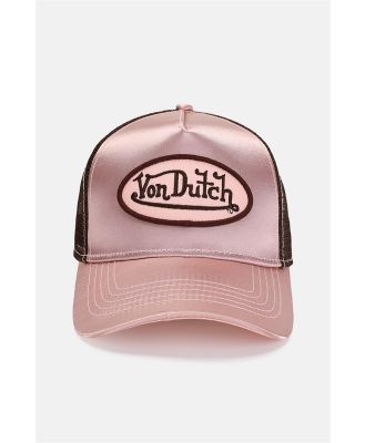 Von Dutch Pink Satin Trucker Cap Satin Pink
