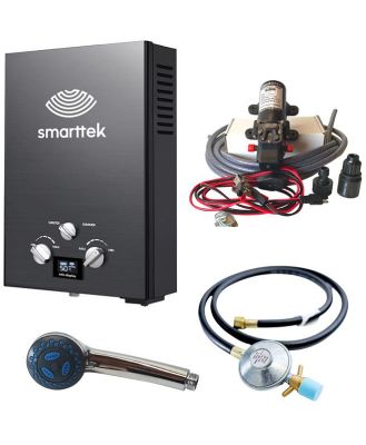 Smarttek Black Hot Water Shower System Water Heater with 4.3LPM Pump