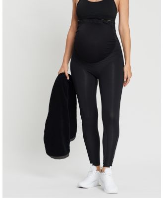 2XU - Prenatal Active Tights - Maternity Tights (Black with Black Logo) Prenatal Active Tights