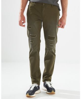 3 Wise Men - 3 Wise Men Kaine Chino   Army - Pants (Green) 3 Wise Men Kaine Chino - Army