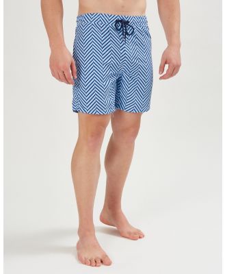 3 Wise Men - 3 Wise Men Sonny Blue Beach Shorts - Chino Shorts (Blue) 3 Wise Men Sonny Blue Beach Shorts