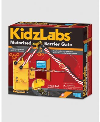 4M - 4M   KidzLabs   Motorised Barrier Gate - Educational & Science Toys (RED) 4M - KidzLabs - Motorised Barrier Gate