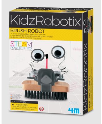 4M - 4M   KidzRobotix   Brush Robot - Educational & Science Toys (Brown) 4M - KidzRobotix - Brush Robot