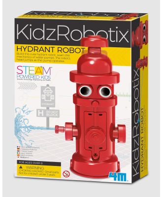 4M - 4M   KidzRobotix   Hydrant Robot - Educational & Science Toys (Red) 4M - KidzRobotix - Hydrant Robot