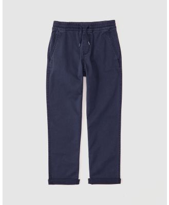 Abercrombie & Fitch - Pull On Fashion Chinos   Kids Teens - Pants (Navy) Pull On Fashion Chinos - Kids-Teens