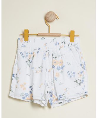Abercrombie & Fitch - Soft Set Shorts   Kids Teens - Shorts (White Floral) Soft Set Shorts - Kids-Teens