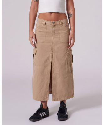 Abrand - 99 Low Maxi Skirt Cargo - Skirts (Oat) 99 Low Maxi Skirt Cargo