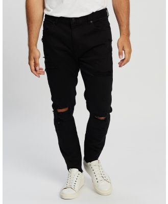 Abrand - A Dropped Slim Turn Up Jeans - Slim (Rogue Black) A Dropped Slim Turn Up Jeans