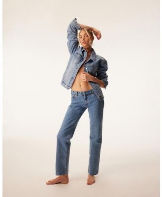 Abrand - ABRAND FT. ELSA HOSK 99 Low Straight Jeans - Low Rise (Katie Organic) ABRAND FT. ELSA HOSK 99 Low Straight Jeans